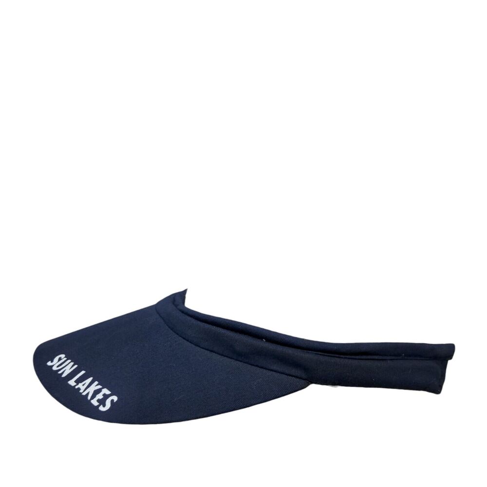 Sun Lakes Clip On Visor Hat Blue One Size Solid Headwear Outdoor